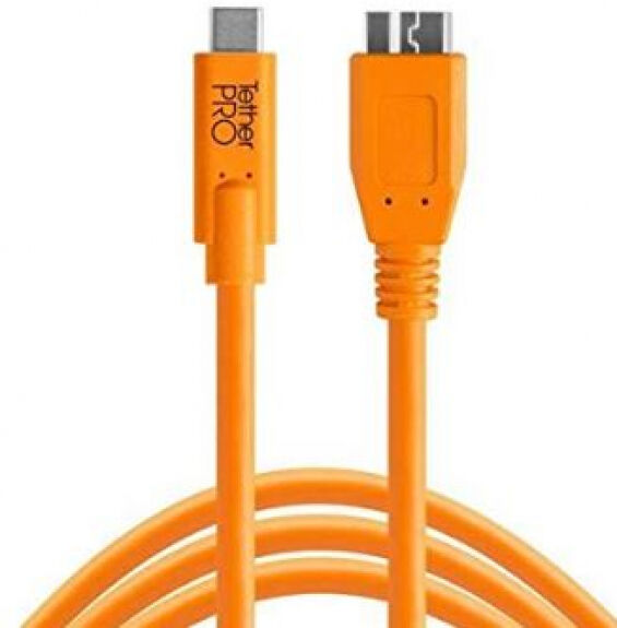 Divers Tether Tools USB-C zu 3.0 Micro-B Kabel - 4.60m - Orange