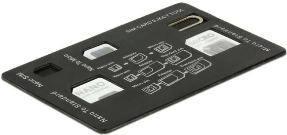 DeLock 20650 - 4 in 1 SIM Karten Adapter Set