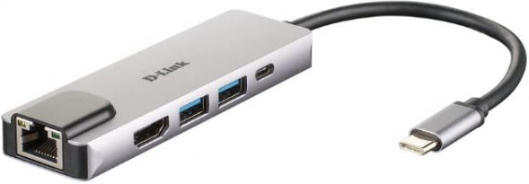 D-Link DUB-M520 - 5-In-1 USB-C Hub mit HDMI/Ethernet und USB-C Ladeanschluss