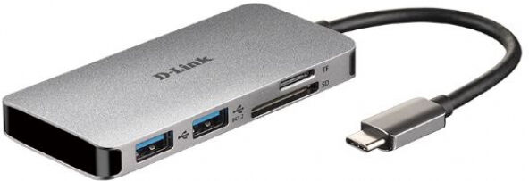 D-Link DUB-M610 - 6-In-1 USB-C Hub mit HDMI/Kartenleser/USB-C Ladeanschluss