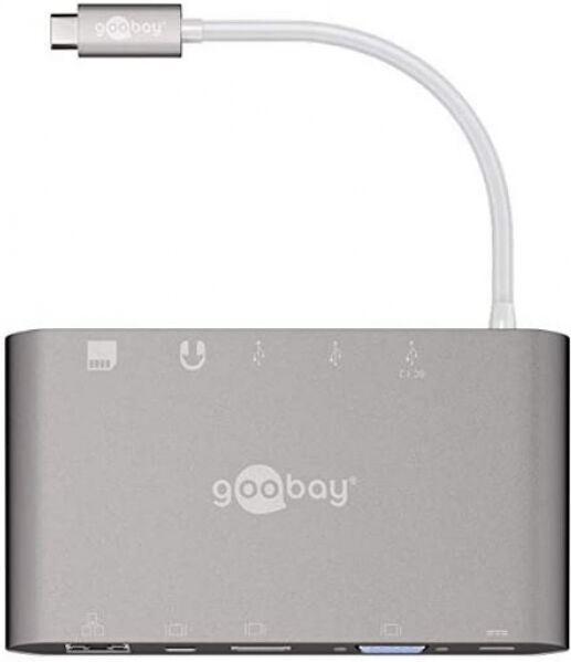 Goobay 62113 - USB-C Multiport-Adapter All in 1 Aluminium