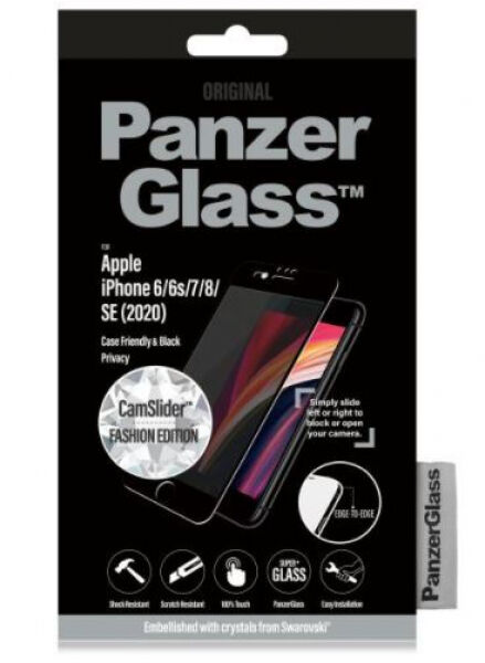 PanzerGlass Displayschutz Dual Privacy Swarovski zu iPhone 6/6s/7/8/SE