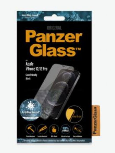 Panzerglass Displayschutz Case Friendly Black AB iPhone 12 / 12 Pro