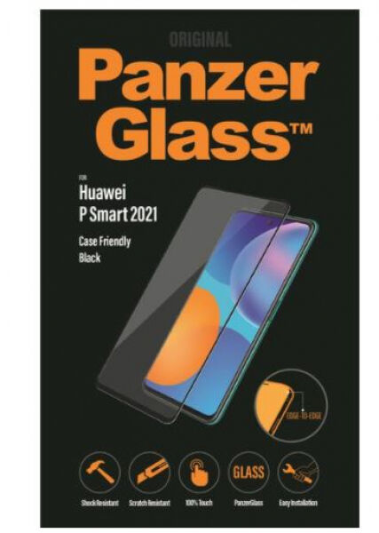 Panzerglass Displayschutz Case Friendly Black zu Huawei P Smart 2021