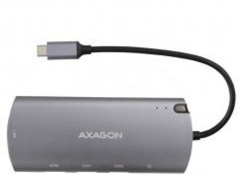 Axagon HMC-6M2 - Multiport-Hub, USB 3.0, M.2-SATA, HDMI, Gbit-LAN, 2x USB-A, 1x USB-C