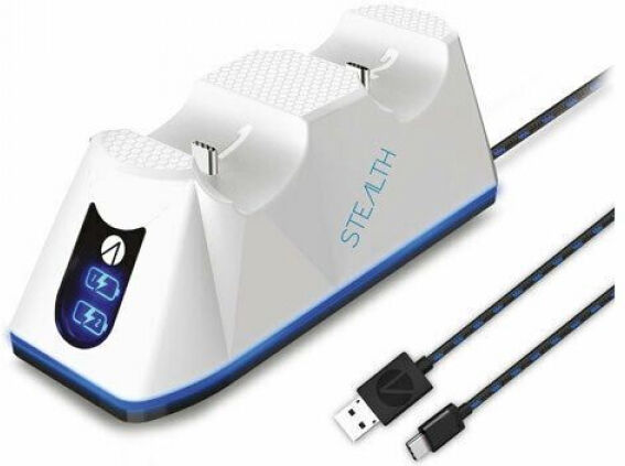 Divers Stealth - SP-C100 V Twin Charging Dock with Play + Charge Cable - white [PS5]