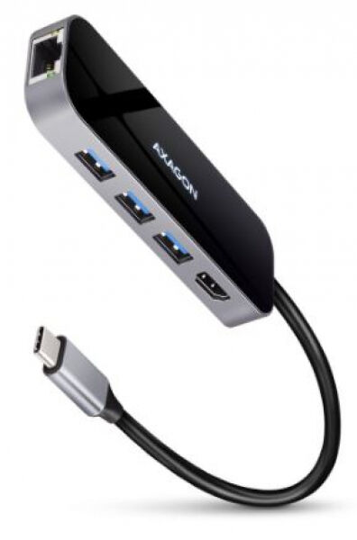 Axagon HMC-6GL - USB-Hub, 3x USB-3.0, 1x RJ-45, 1x HDMI