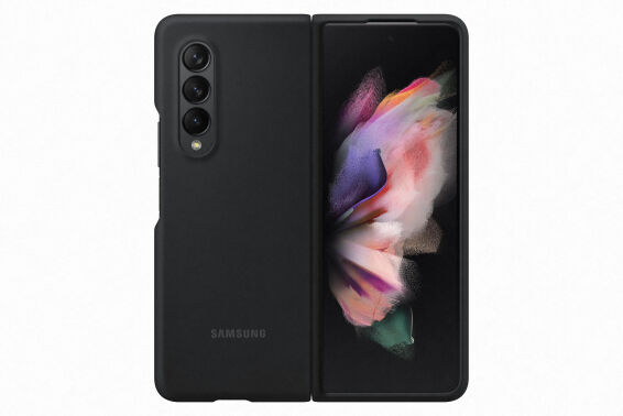 Samsung - Z Fold3 Silicone Cover Black