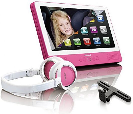 Lenco TDV-901 - Tragbarer DVD-Player / Tablet - 9 Zoll - Pink