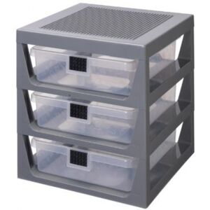 Room Copenhagen LEGO 3-Drawer Storage Rack grey 40950003