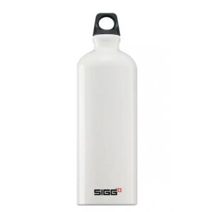 SIGG Alu Traveller 1 Liter, Trinkflasche Weiss