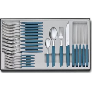 Victorinox Swiss Modern Besteck-Set / Blau - 24-teilig