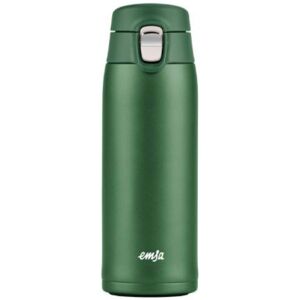 Emsa TRAVEL MUG light Thermobecher (dunkelgrün, 0,4 Liter, Flip-Deckel) /