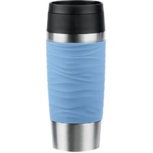 Emsa TRAVEL MUG Waves Thermobecher (hellblau/edelstahl, 0,36 Liter)