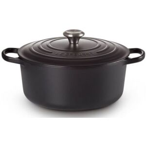 Le Creuset 21177240000430 Bräter Signature rund, 24cm, schwarz / Thema: Töpfe & Pfannen