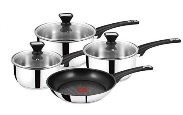 Tefal B125SA44 - Jamie Oliver Stainless Steel 4 Piece Cookware Set