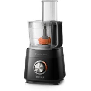 Philips Küchenmaschine Viva Collection HR7510/12 Schwarz / 2.1l, 500g Mehl, 800W, 2 Stufen / Thema: Küchenmaschine