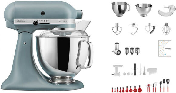 KitchenAid Artisan KSM200 - Küchenmaschine Blaugrau - Swiss Anniversary Set