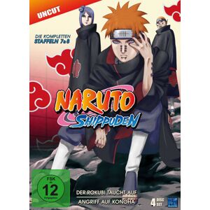 Divers Naruto Shippuden - Der Rokubi taucht auf / Angriff auf Konoha - Staffel 07+08: Folge 364-395 (4 DVDs - DVD