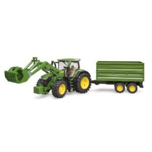 Bruder - John Deere 7R 350 mit Frontlader und Anhänger - Spielfahrzeug