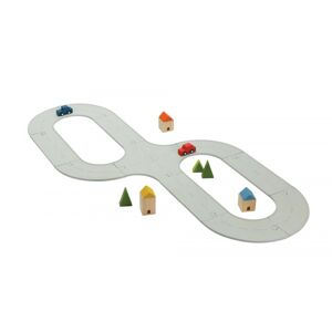 PlanToys Plan Toys - Gummistrassen- und Schienen Set