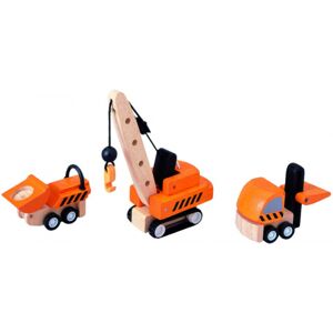 PlanToys Plan Toys - PlanWorld 3-er Set Baufahrzeuge