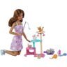 Mattel HHB70 Barbie-Puppe und Kätzchen Kratzbaum Spielset mit Zubehör. Spielzeug für Kinder ab 3 Jahren