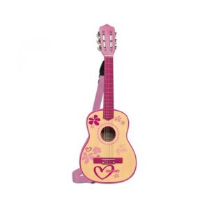 Bontempi - Gitarre 6 Saiten 75cm pink aus Holz