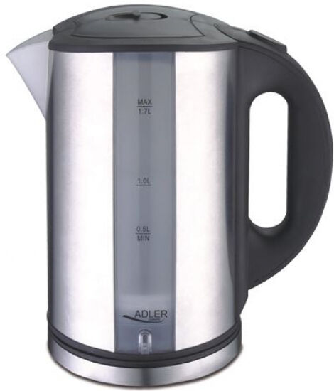 Adler AD 1216 - Wasserkocher 1.7 Liter - Schwarz/Silber