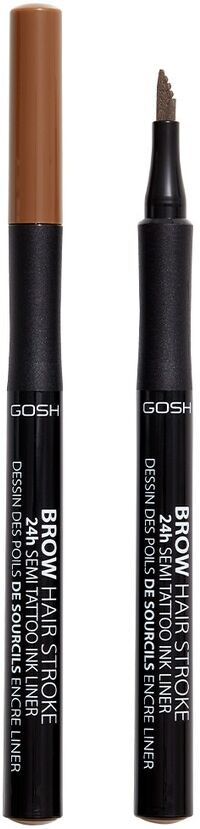 Gosh Copenhagen Brow Hair Stroke 24H Semi-Tattoo Ink Pen 001 Brown 1.0 ml