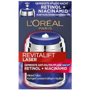 L’Oréal Paris Revitalift Laser Gepresste Anti-Falten Pflege Nacht mit Retinol + Niacinamid Anti-Aging-Gesichtspflege 50 ml