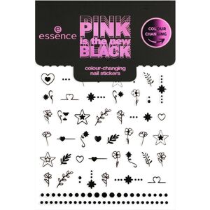 Essence PINK is the new BLACK colour-changing nail stickers Nageldesign