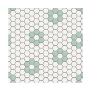 Thomas Merlo & Partner mt Casa Sheet Aufkleber Tile Hexagon  blanc/vert citron