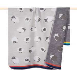 PAD home design concept Sheep Baby- und Kinderdecke  gris clair/gris foncé