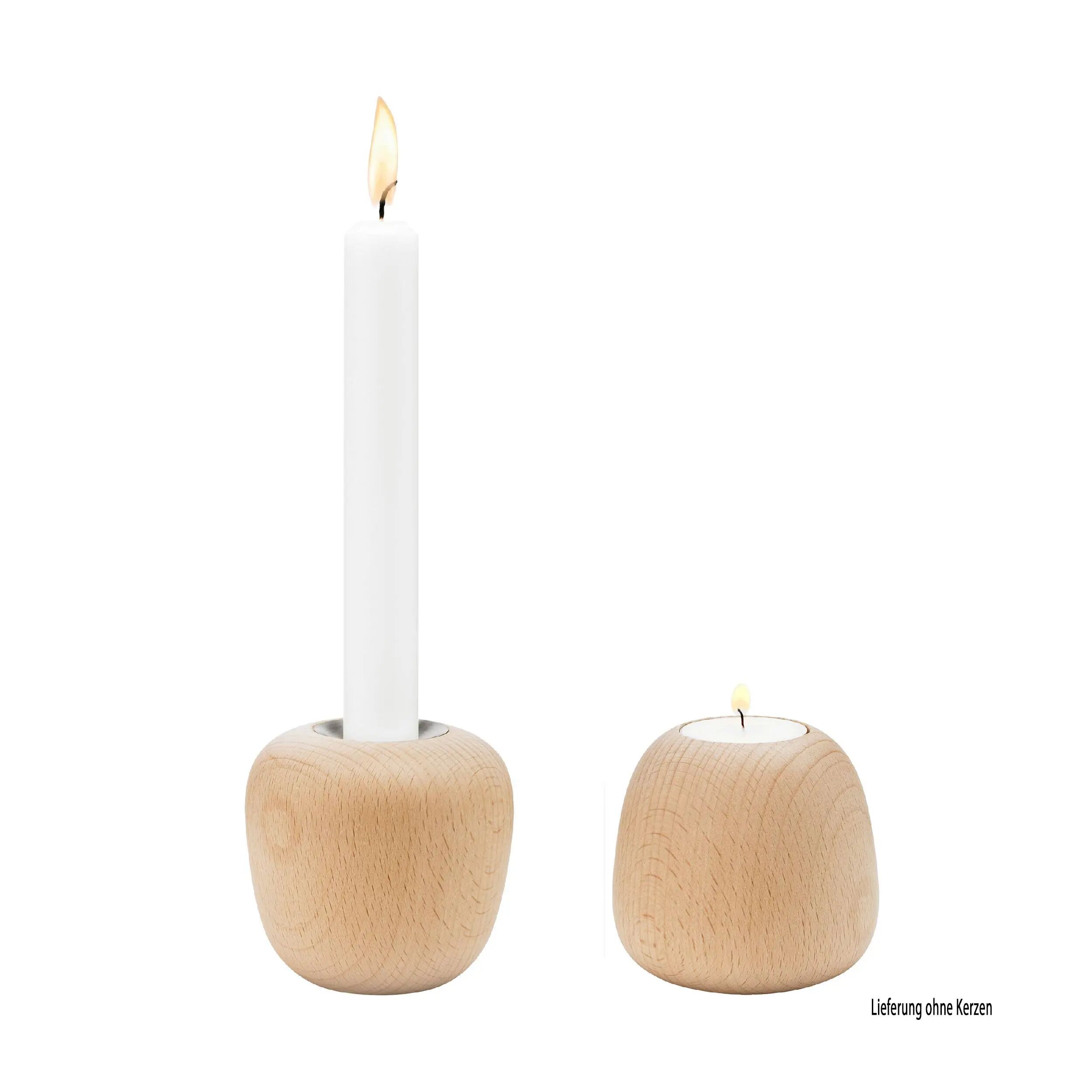 Stelton Ora Wood Kerzenständer  beige