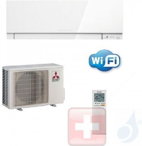 Mitsubishi Klimageräte Mono Split Premium Weiß 9000 Btu R-32 Wand WiFi MSZ-EF25VGKW MUZ-EF25VG A+++ A++ 2.5 kW