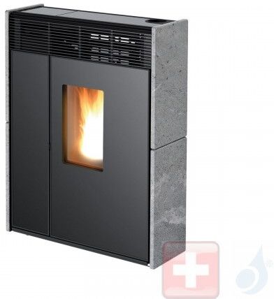 MCZ Pelletöfen Linea Comfort Air 9 M1 8.8 kW keramik Stein 7118014 Maestro-Fernbedienung mit Raumthermostat A+