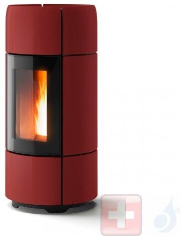 MCZ Pelletöfen Curve Comfort Air 8 M1 8.1 kW keramik Bordeaux 7118045 Maestro-Fernbedienung mit Raumthermostat A+