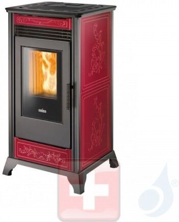 Ravelli Pelletofen RV 80 7.3 kW Beschichtungstyp keramic Bordeaux A+ Belüftet