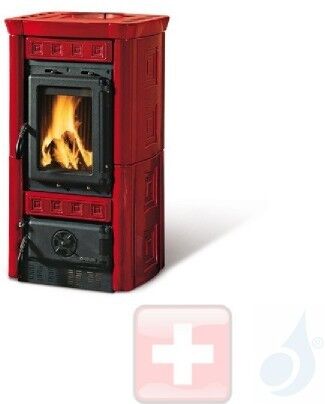 La Nordica Holzöfen Gaia 6.0 kW Gusseisen Bordeaux serie Armony 7116200 A+ Extraflame