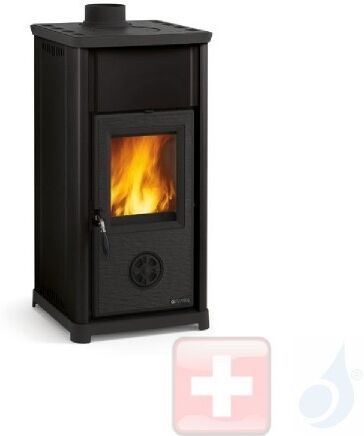 La Nordica Holzöfen Tea 6.6 kW Keramic Schwarz serie Bruciatutto 7111805 A+ Extraflame