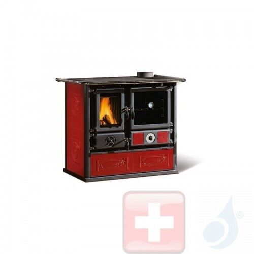 La Nordica Thermoküchenofen TermoRosa DSA 15.5 kW Keramic Bordeaux serie Wasserführender Herd 7017510 A Extraflame