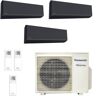 Panasonic Trio Split 2.5+2.5+4.2 kW CU-3Z52TBE CS-XZ25ZKEW-H CS-XZ25ZKEW-H CS-XZ42ZKEW-H Klimaanlagen Etherea Graphitgrau WiFi