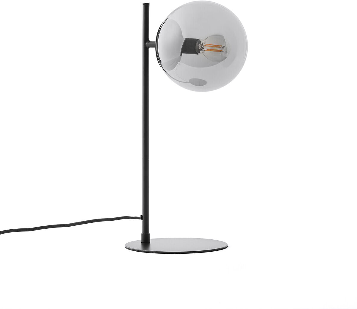 LA REDOUTE INTERIEURS Tischlampe Atea, Metall und Rauchglas BRAUN