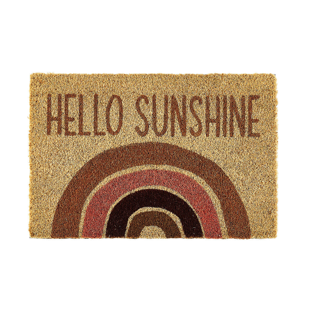 LA REDOUTE INTERIEURS Fussmatte Hello Sunshine, Thiam BRAUN