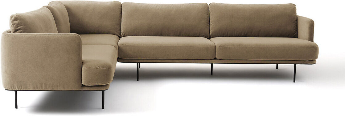 AM.PM Ecksofa Antoine, Samt in Stonewashed-Optik, Design by E. Gallina BEIGE;GRAU;GRÜN