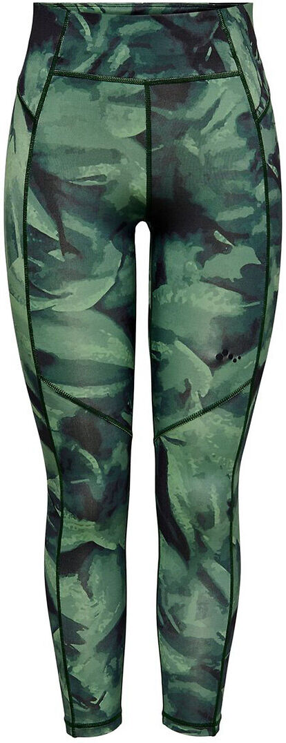 ONLY PLAY Sport-Leggings, Pflanzen-Print GRÜN