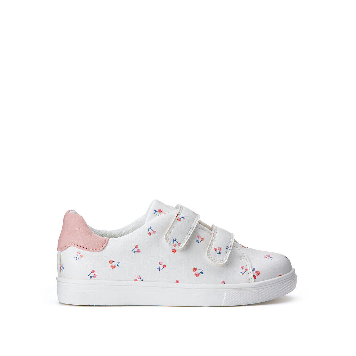 LA REDOUTE COLLECTIONS Klettsneakers, Printmuster Kirschen Gr. 26-39 WEISS