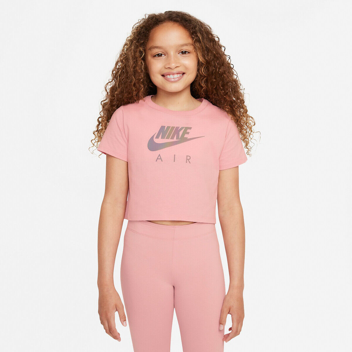 NIKE T-Shirt Nike Air in Cropped-Länge, 7-15 Jahre SCHWARZ;ROSA