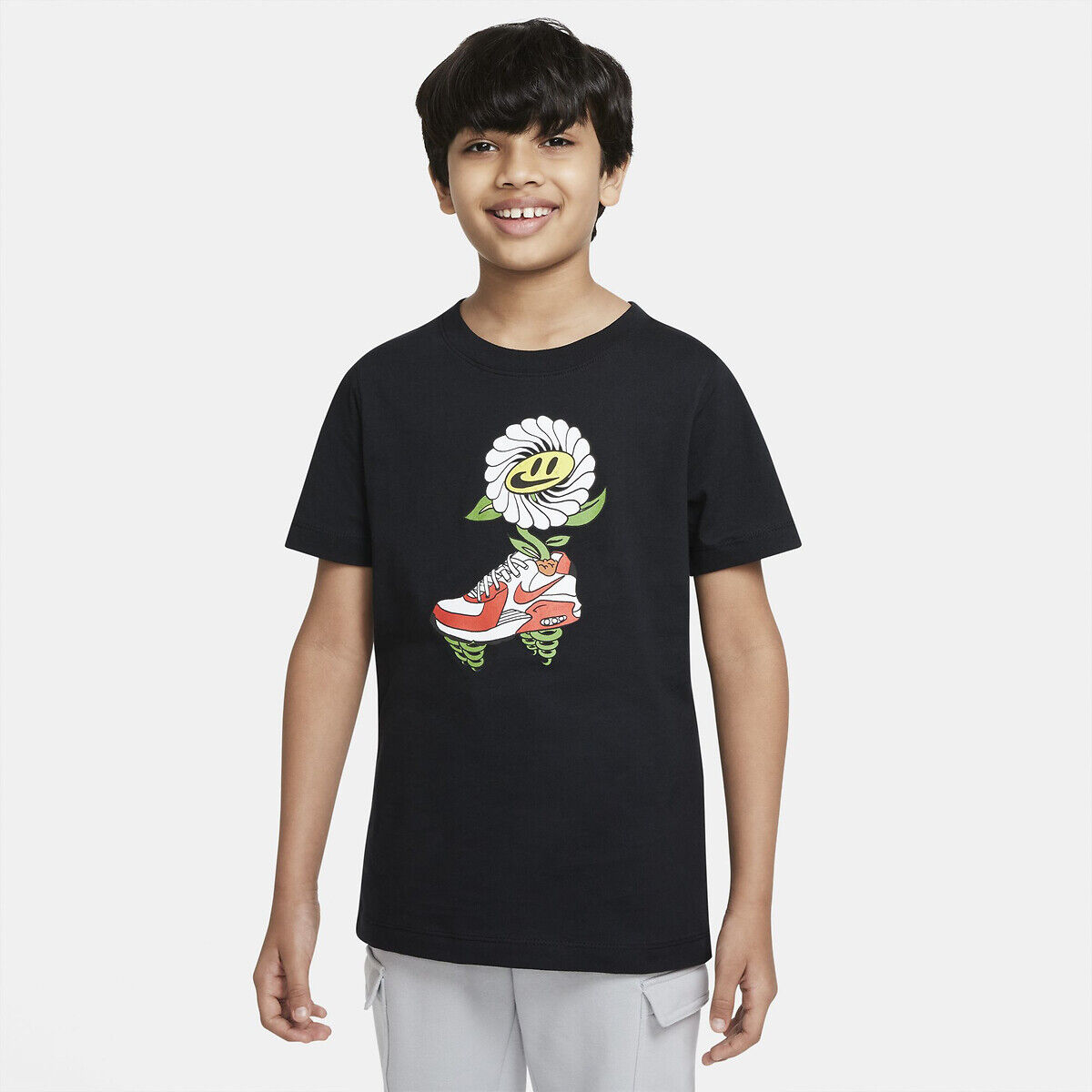 NIKE T-Shirt, 8-16 Jahre SCHWARZ